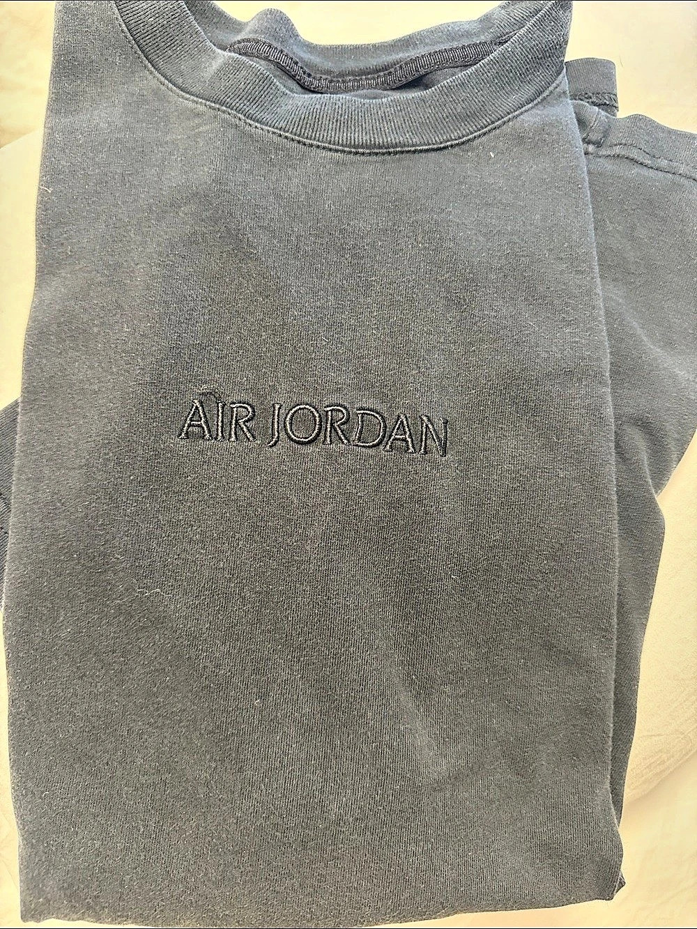 Jordan Air Jordan Wordmark Fleece Crewneck Sweatshirt Black